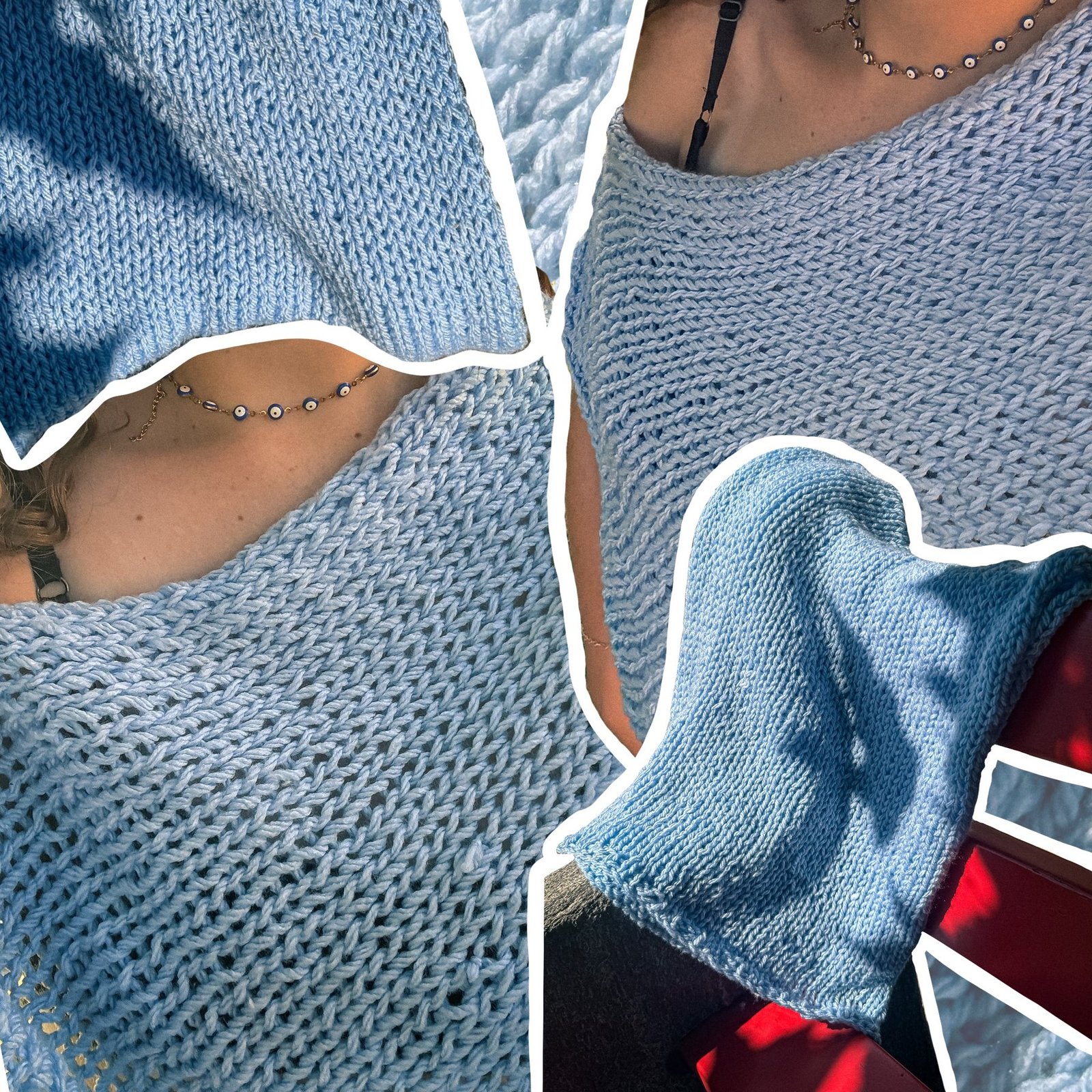 Pensa Tejidos — Blue Poncho